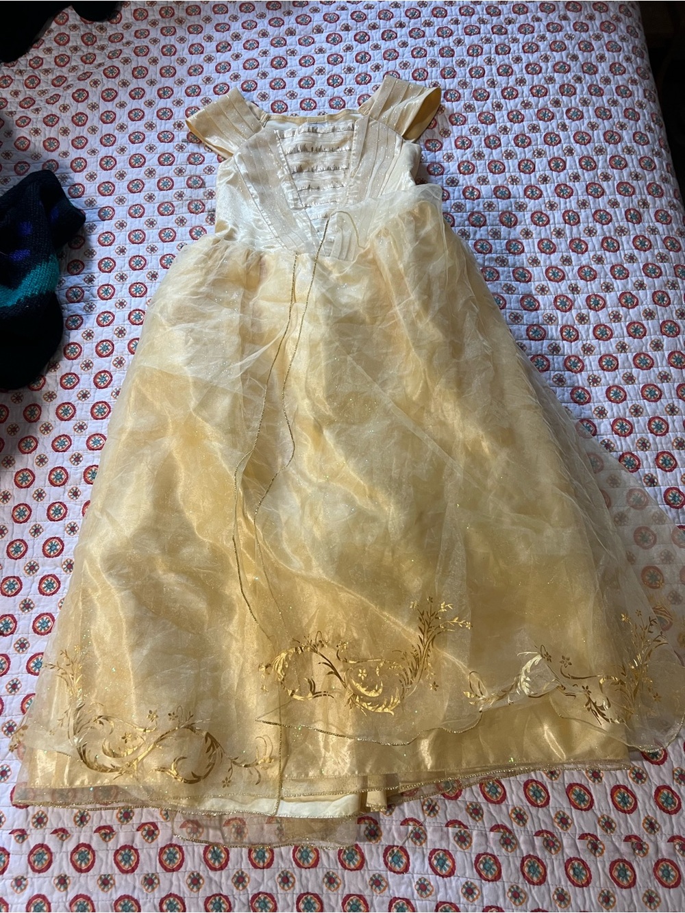 EUC Disney Store Collection Belle Beauty and the Beast Gown Costume Dress size 9
